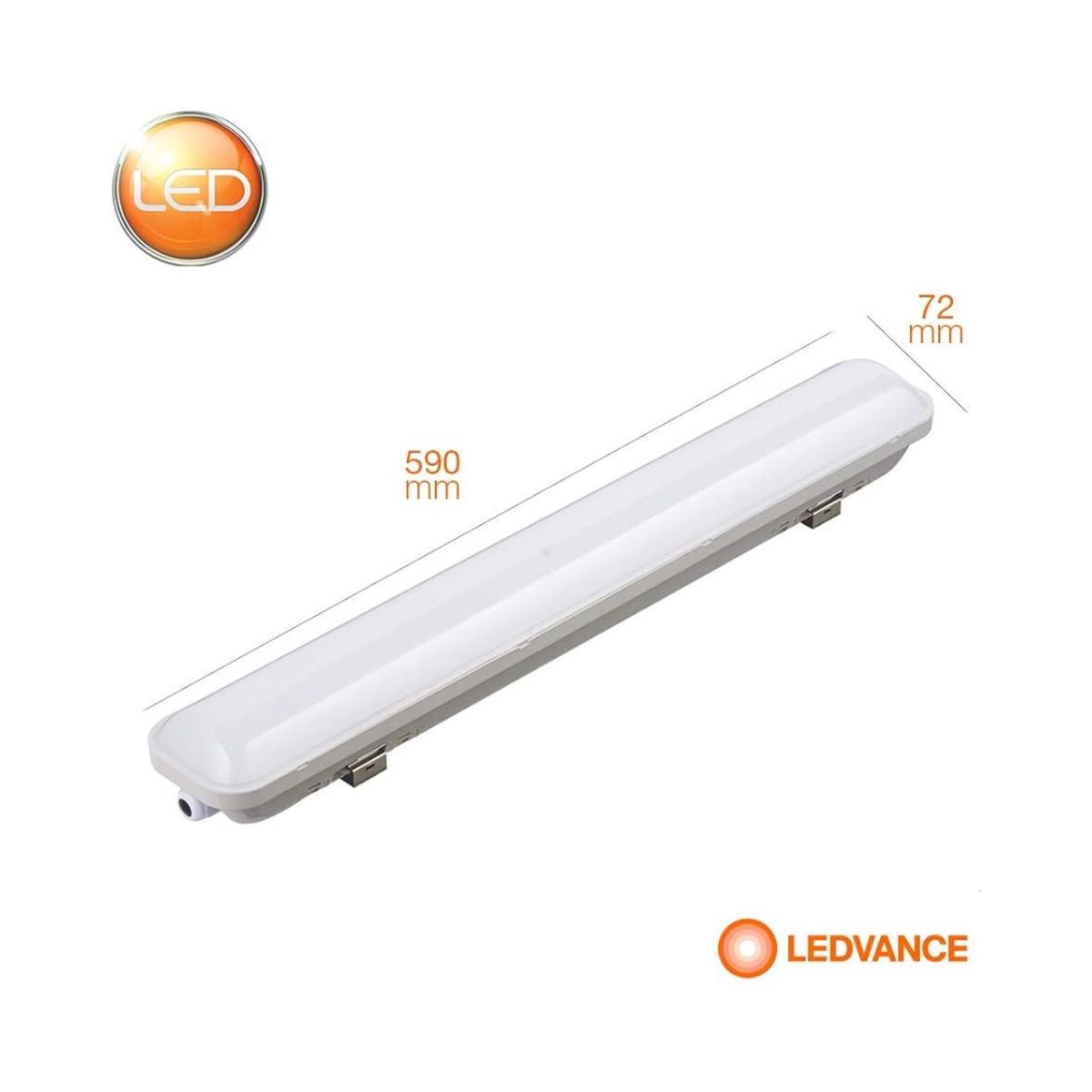 OSRAM LEDVANCE - Equipo Estanco Hermético Osramledvance 18w 1800lm Luz Neutra
