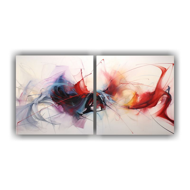 GENERICO - Lienzos Abstracto En Gama De Colores Pinceladas De Un Recuer 160x80cm