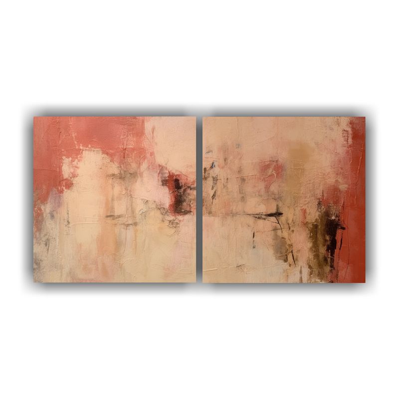 GENERICO - Cuadro Abstracto Con Colores Mixtos Estilo Modernosurrealist 160x80cm
