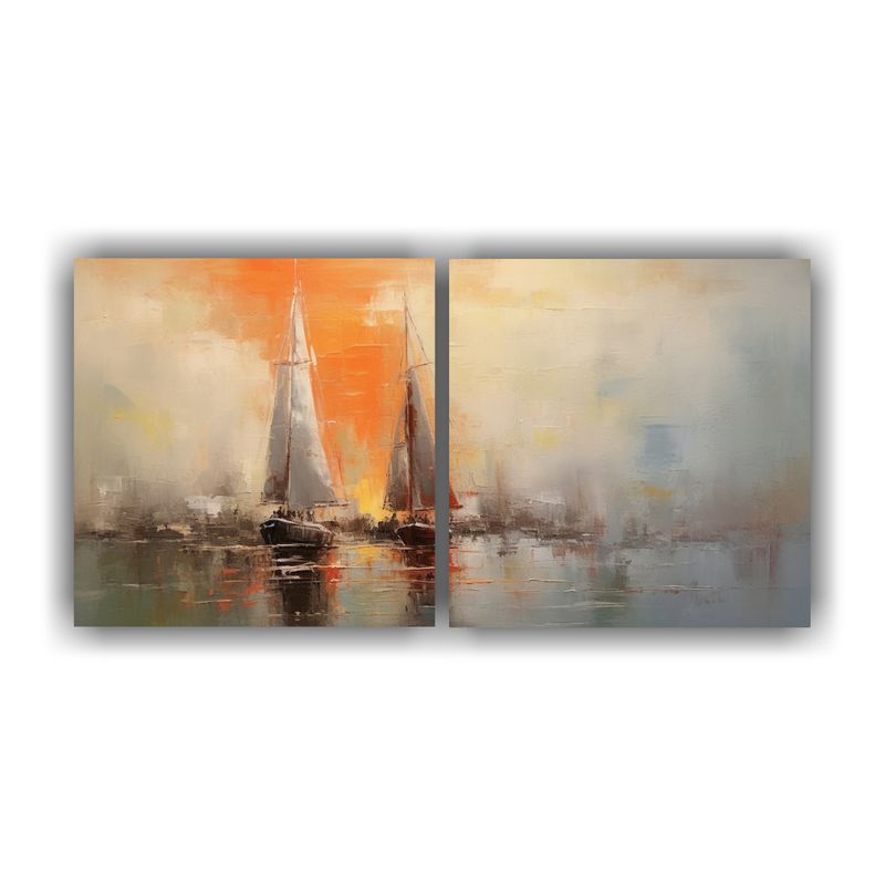 GENERICO - Juego 2 Lienzos Colores Elegantes Inspirados Por Eugene Boud 160x80cm