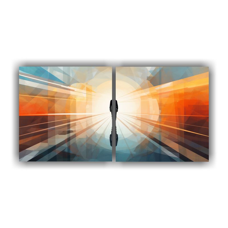 GENERICO - Pinturas Decorativas: Figura Humana Intensa En Estilo Futuri 160x80cm