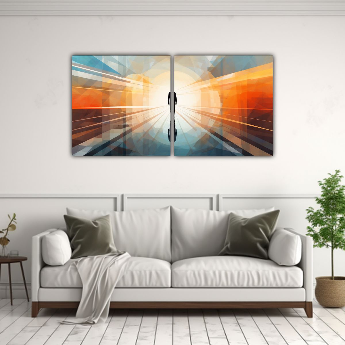 GENERICO - Pinturas Decorativas: Figura Humana Intensa En Estilo Futuri 160x80cm