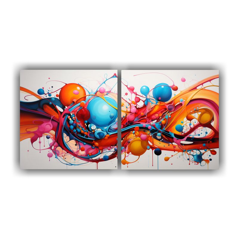 GENERICO - Pinturas Decorativas: Colores Intensos Y Brillantes Formando 160x80cm