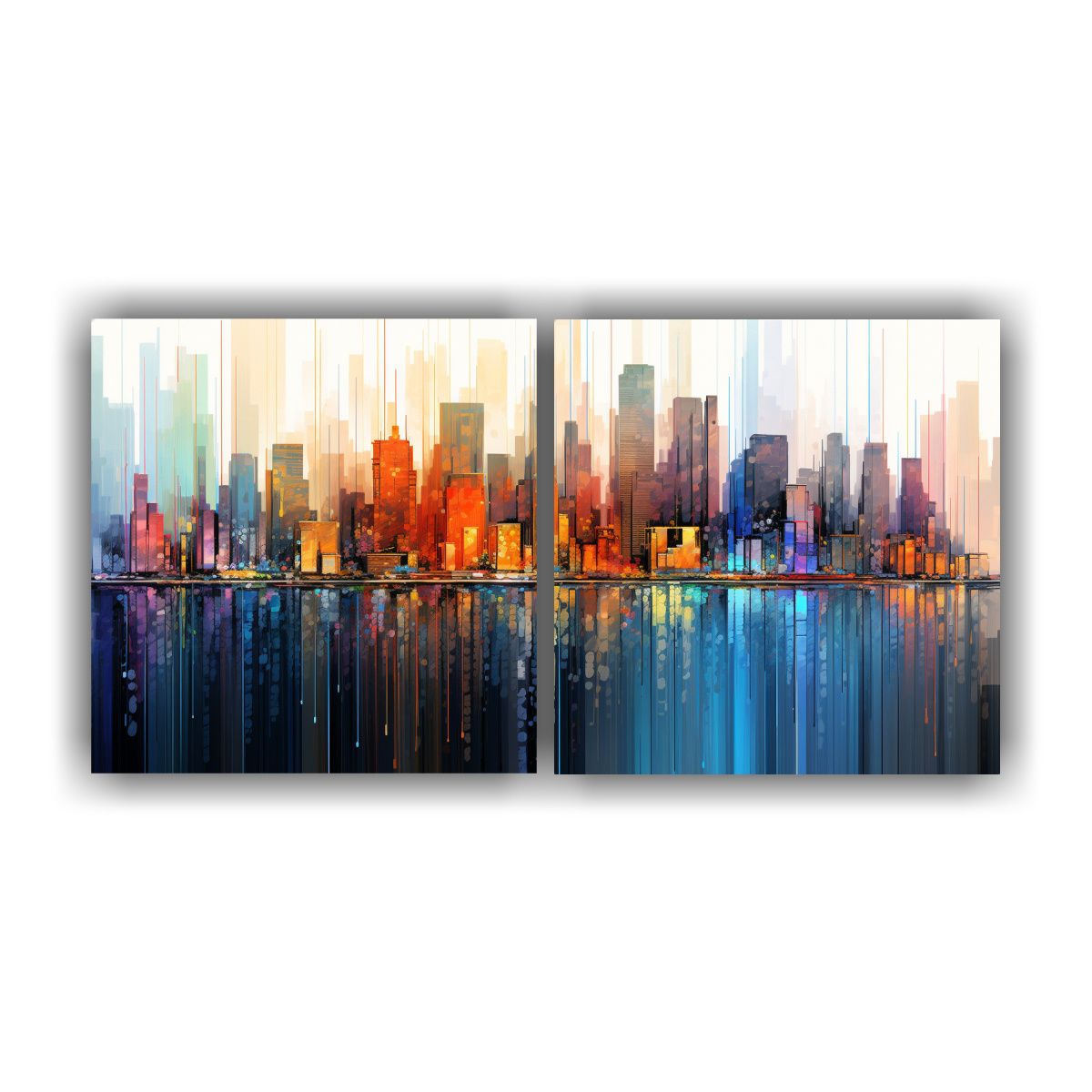 GENERICO - Pinturas Decorativas De Movimiento Armonía Cromática: Dos  160x80cm