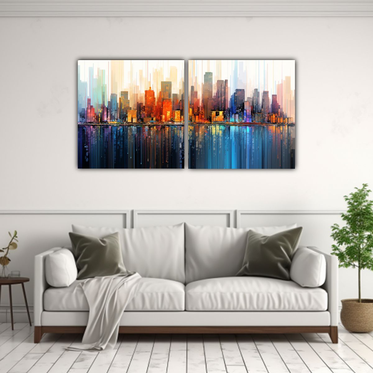 GENERICO - Pinturas Decorativas De Movimiento Armonía Cromática: Dos  160x80cm