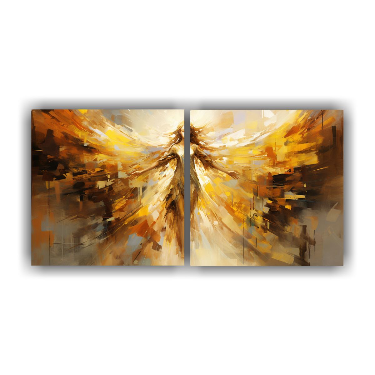 GENERICO - Cuadros Abstractos De ángeles Para Regalo En Estilo Galerí 160x80cm