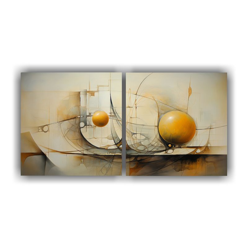 GENERICO - Cuadro Abstracto Tela Estampado Para Sala 160x80cm