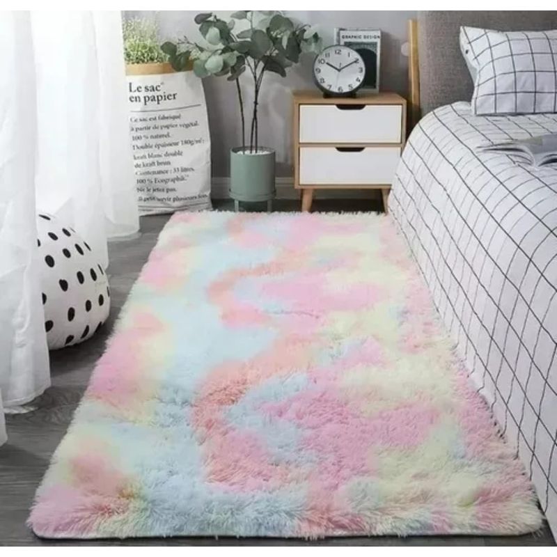 GENERICO - Alfombras Baja De Cama Peluda 50x180 Cm