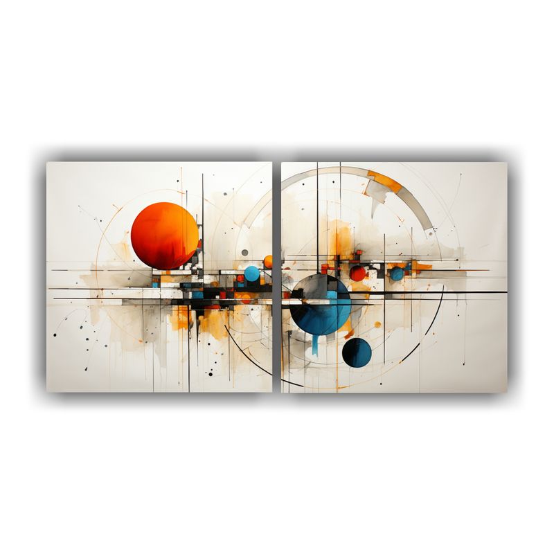 GENERICO - Cuadro Abstracto Mágico En Lienzo Con Colores Suaves 160x80cm