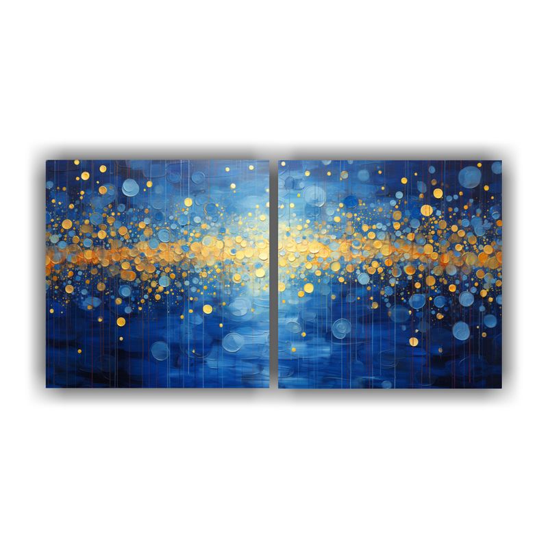 GENERICO - Pinturas Decorativas Estilo Puntillismo Luminoso De Dos Comp 160x80cm