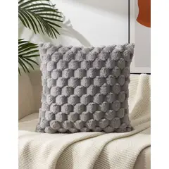 GENERICO - Pack 2 fundas de Cojin Copo de Nieve 45x45 Color Gris