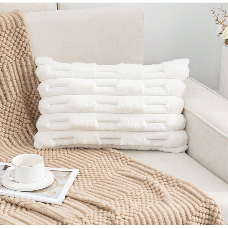 GENERICO - Pack 2 fundas de Cojin Bambu de 30x50 Color Blanco