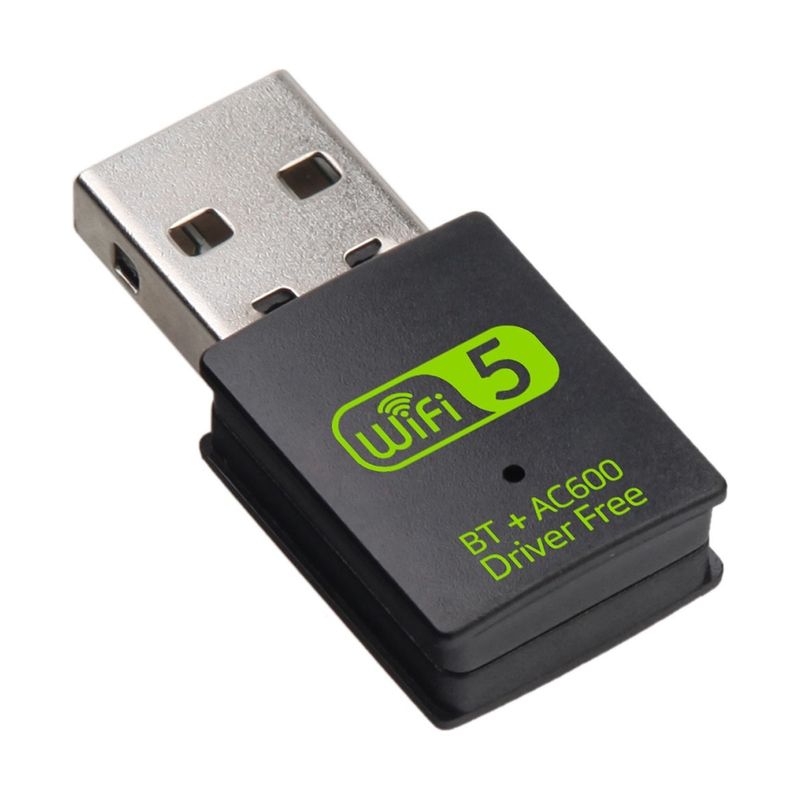 GENERICO - Antena Wifi 2.4g + 5g 600mbps Usb Adaptador Bluetooth 5.0