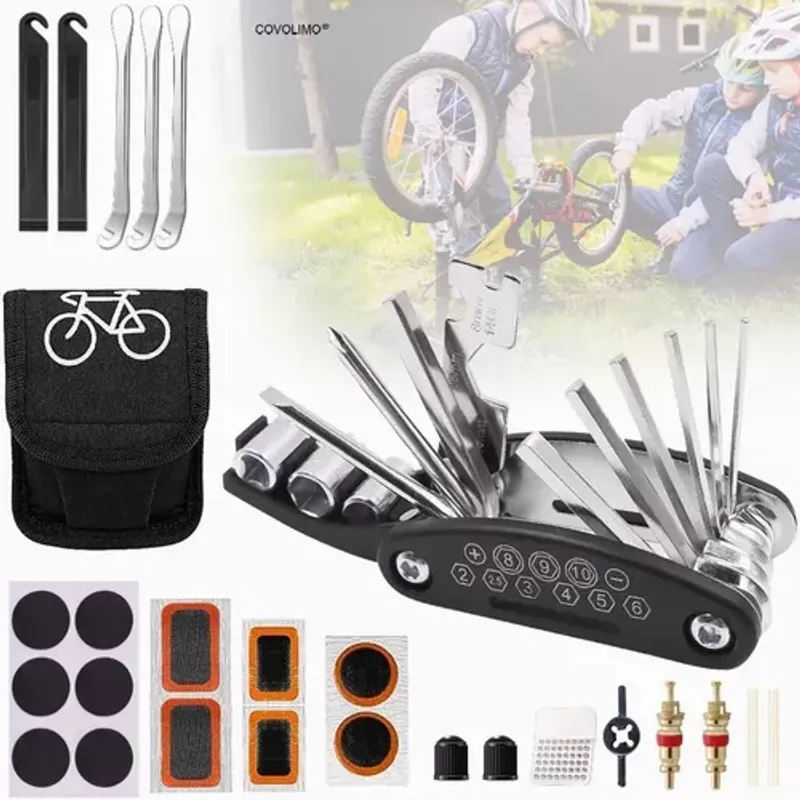 EDWINAYY - Kit Herramientas Para Bicicleta Con Bomba Y Llaves Patch