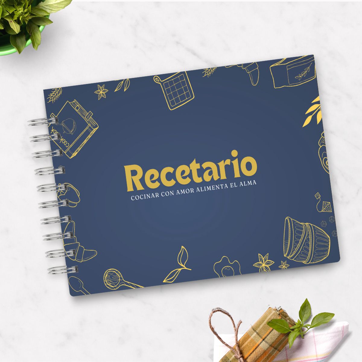 FATI - Recetario azul diseño interior neutro