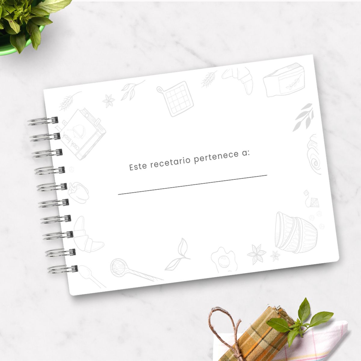 FATI - Recetario azul diseño interior neutro