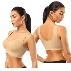 CASTLEN - Pack 2 Sostenes Soft Mujer Flores Push Up Sin Anillo de Acero
