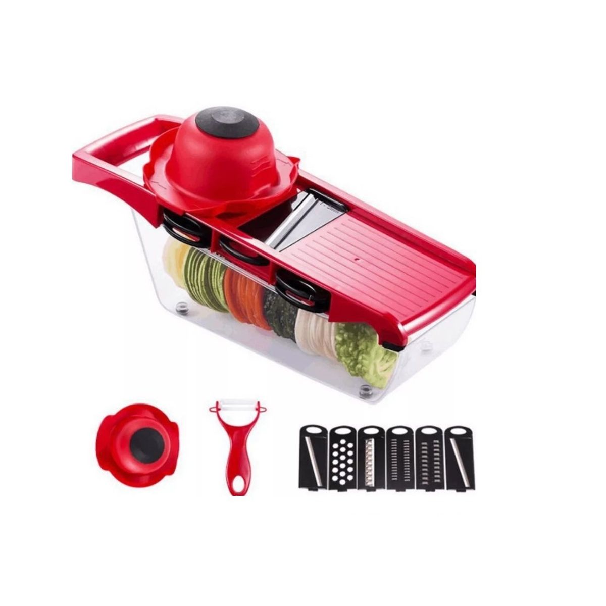 GENERICO - Mandolina Verduras Y Vegetales Picador Cortador Rallador Red