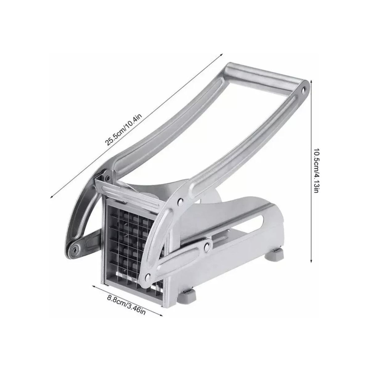 GENERICO - Maquina Manual Rebanadora Cortadora De Papa Fritas Acero