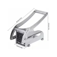 GENERICO - Maquina Manual Rebanadora Cortadora De Papa Fritas Acero