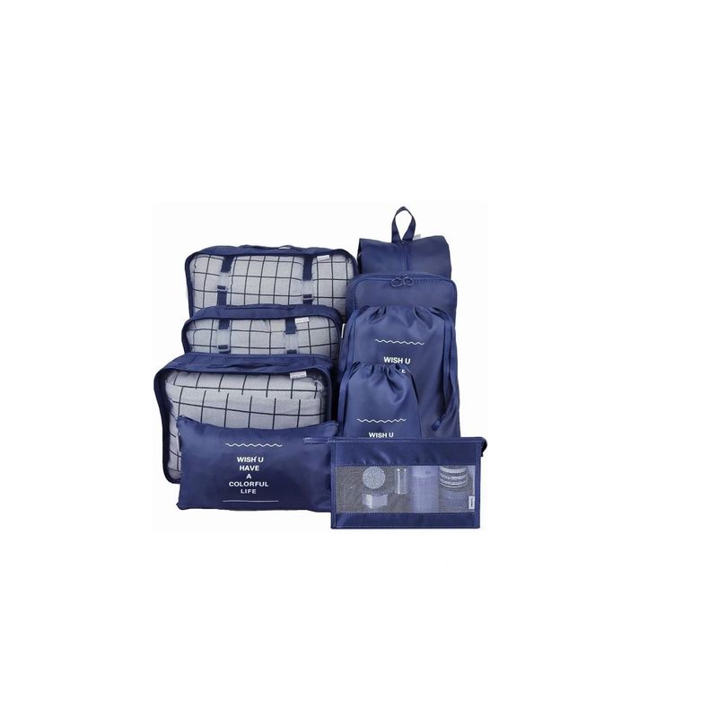 GENERICO - Set 9 Bolso Organizadoras De Maletas Para Viaje Impermeable Colores