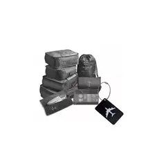 GENERICO - Set 9 Bolso Organizadoras De Maletas Para Viaje Impermeable Colores