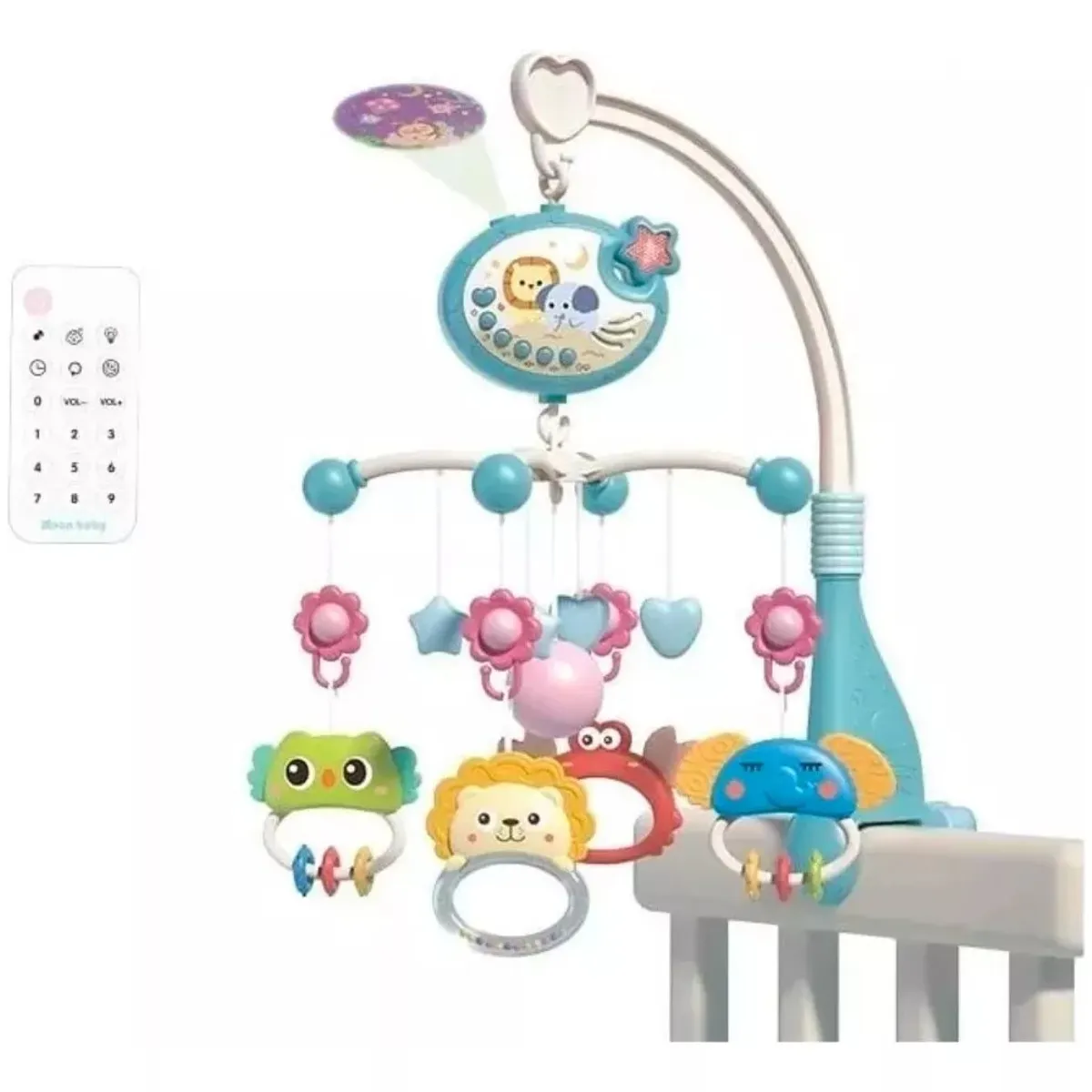 MUNDO MAGIA - Móvil Giratorio Para Cuna Con Control