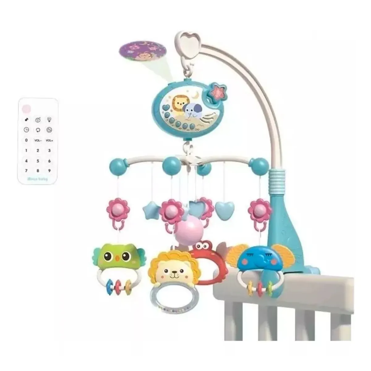 MUNDO MAGIA - Móvil Giratorio Para Cuna Con Control