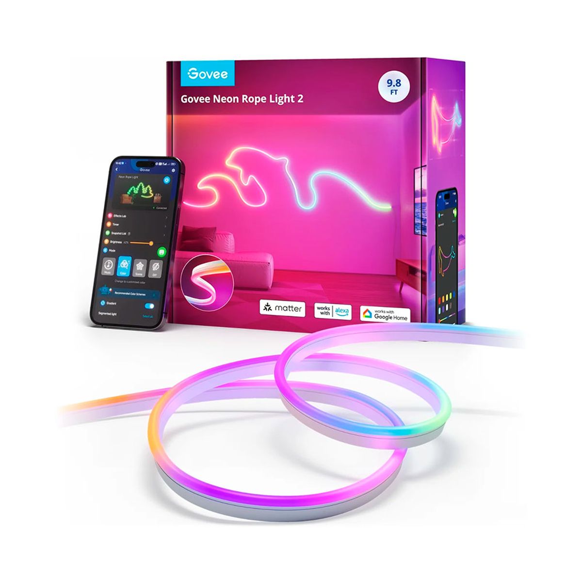 GOVEE - Tira de Neón v2 de 3 MTS WiFi Govee