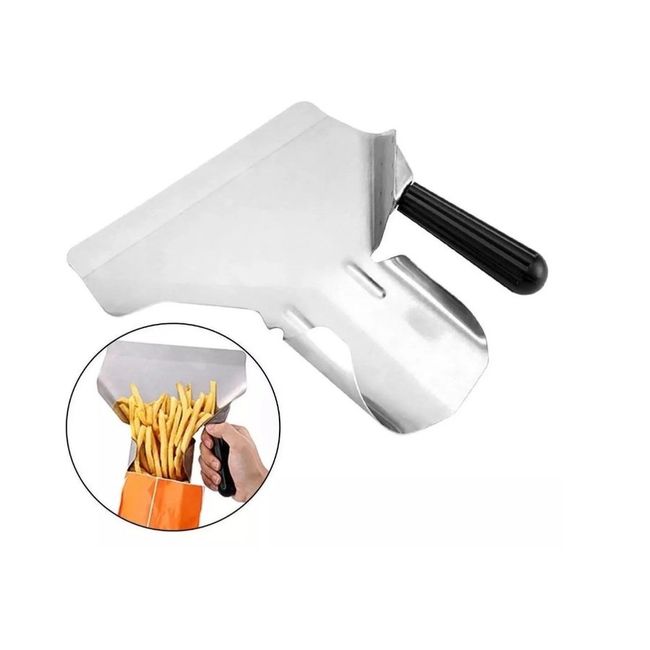 GENERICO - Pala De Acero Inoxidable Para Papas Fritas Con Solo Asa Gris