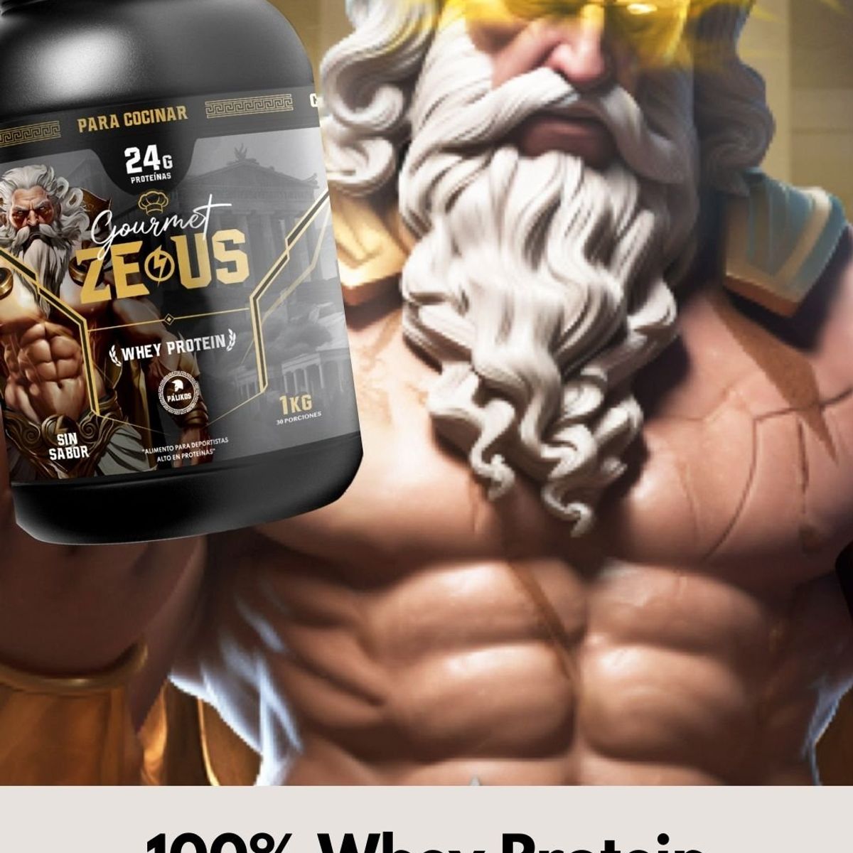 PALIKOS FITNESS - Proteína para cocinar 100% whey protein Sin sabor + Shaker Palikos