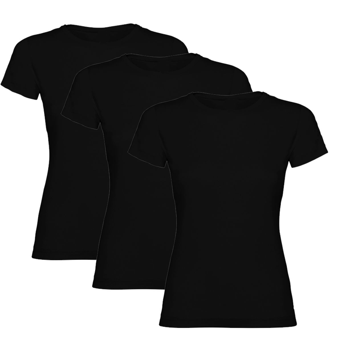GENERICO - Pack 3 Poleras Básicas Mujer 100% algodón S/3XL