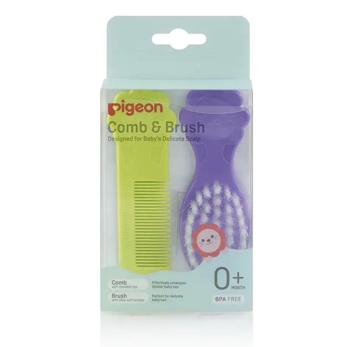 PIGEON - Kit Peineta y Cepillo PIGEON, 0 meses+