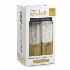 PROBELLE - KIT SHAMPOO Y ACONDICIONADOR 500ML LISO BRILLO ESPEJADO