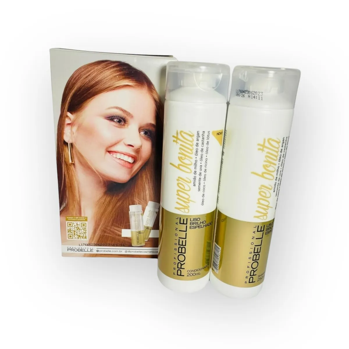 PROBELLE - KIT SHAMPOO Y ACONDICIONADOR 500ML LISO BRILLO ESPEJADO PROBELLE