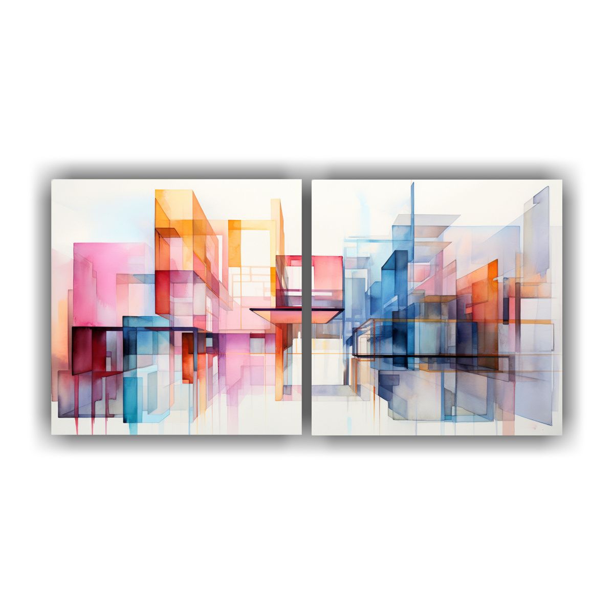 GENERICO - Cuadros De Decoración De Reinterpretación Abstracta De For 160x80cm