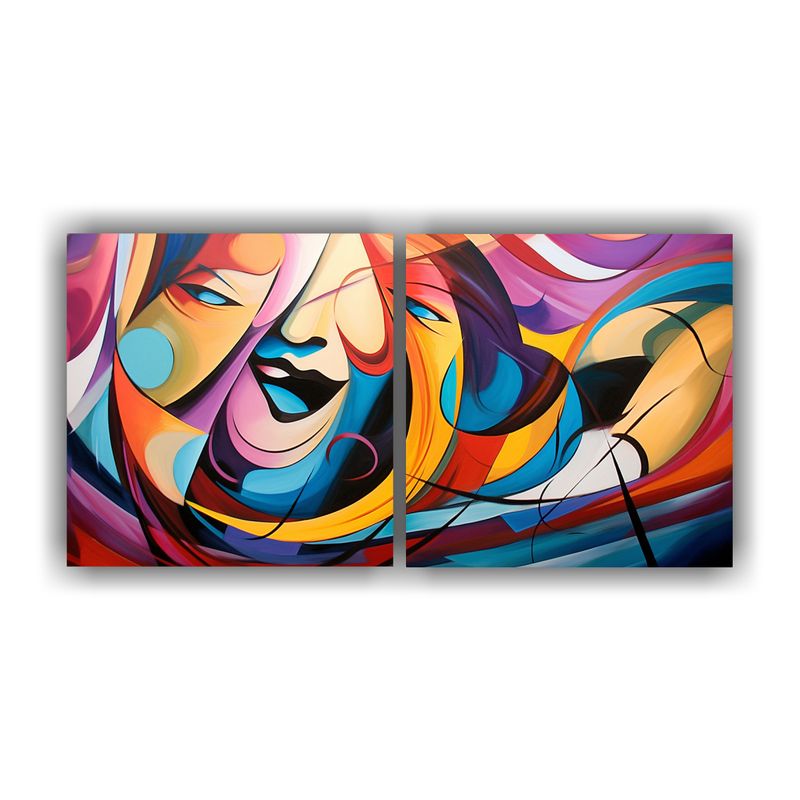 GENERICO - Pinturas De Decoración Con Fusión Abstracta De Emociones Y 160x80cm