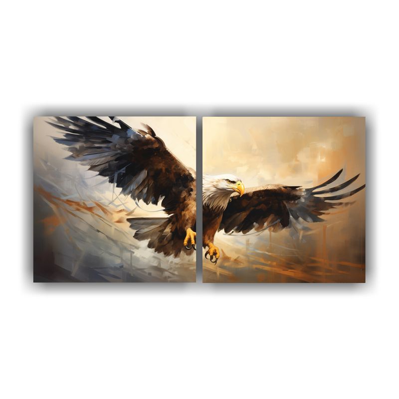 GENERICO - Pinturas Abstractas De Naturaleza Viva Con Vuelo De Un águi 160x80cm