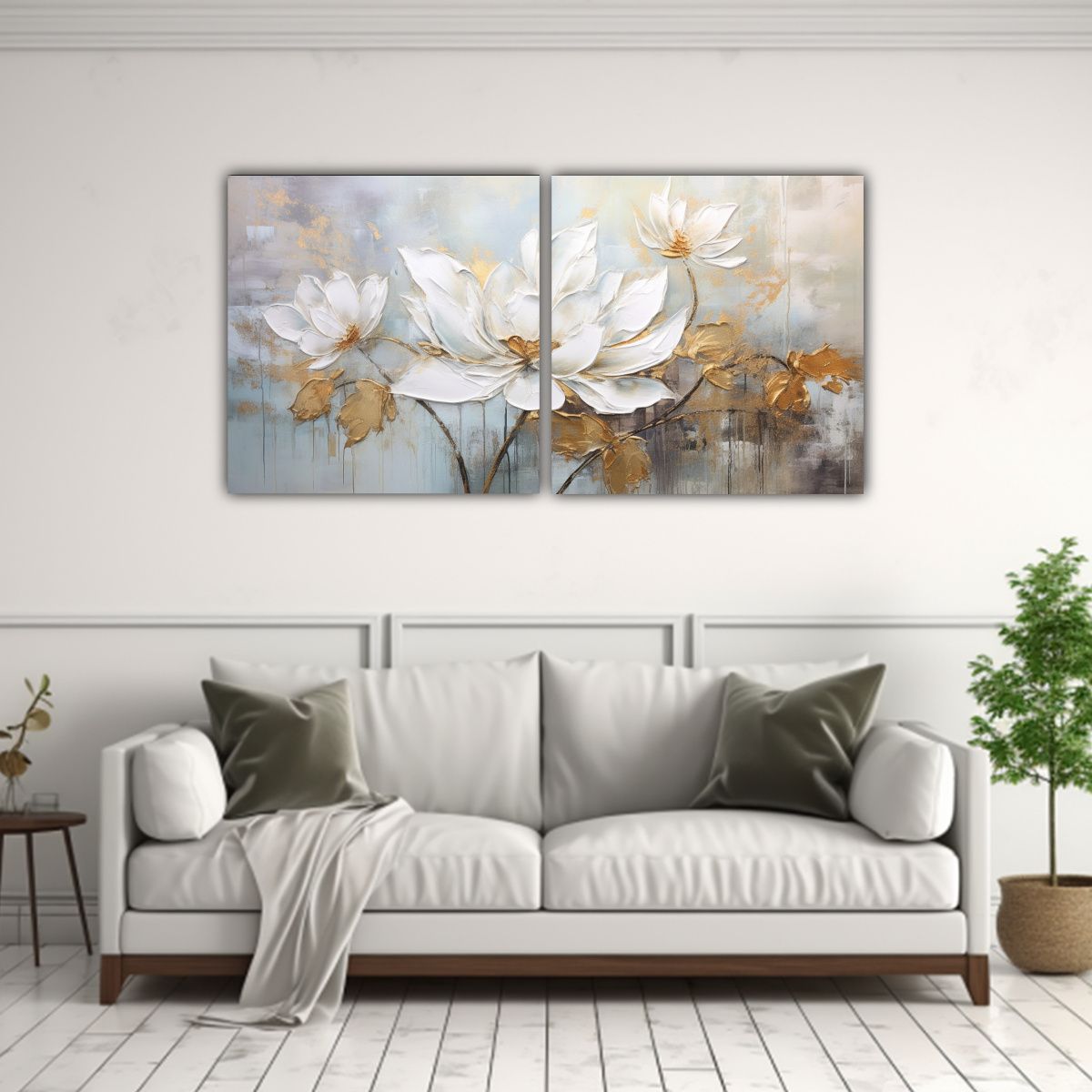 GENERICO - Pintura En Lienzo Estilo Galería Con Armonía De Colores De 160x80cm