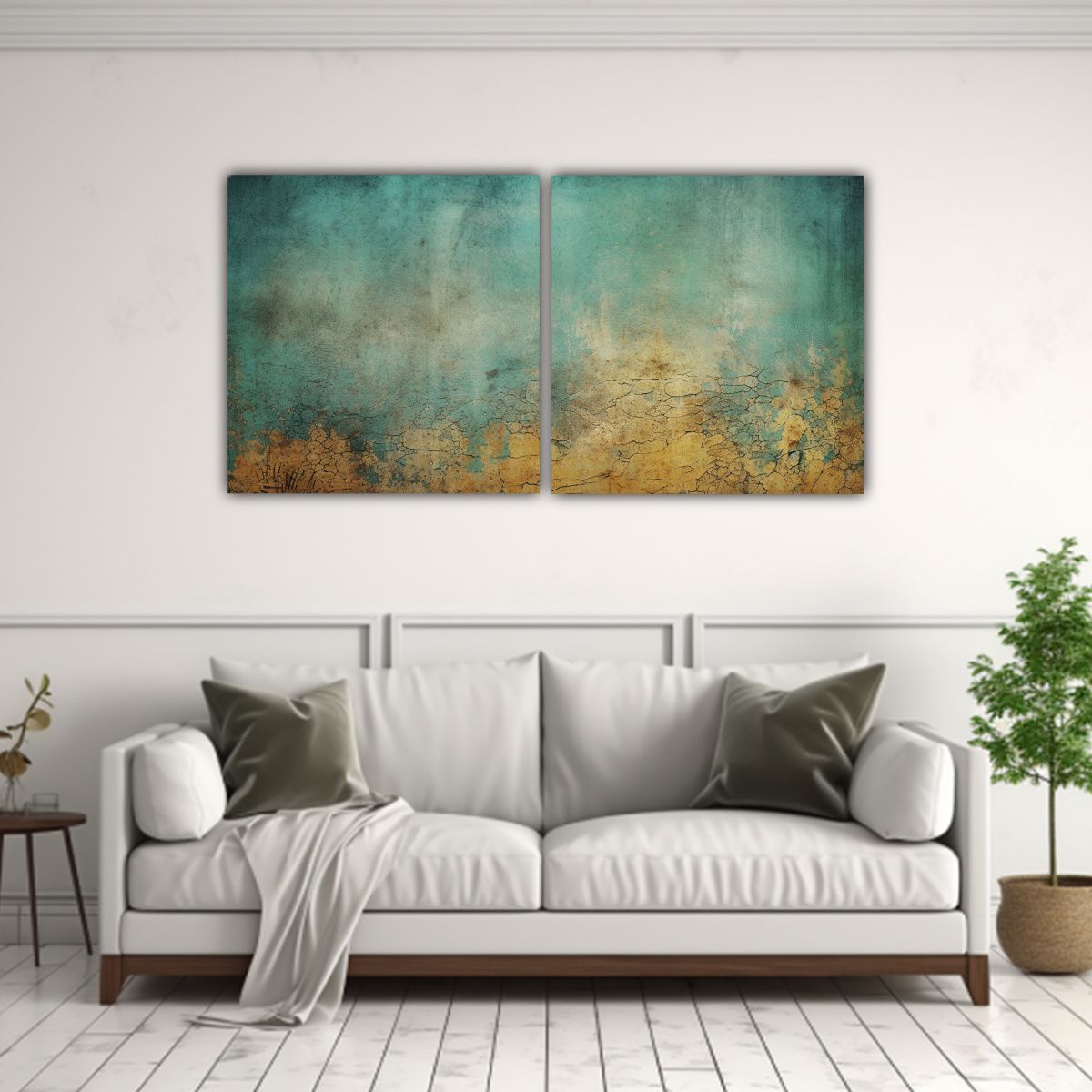 GENERICO - Pinturas Decorativas Elegantes Con Fondo Texturizado 160x80cm