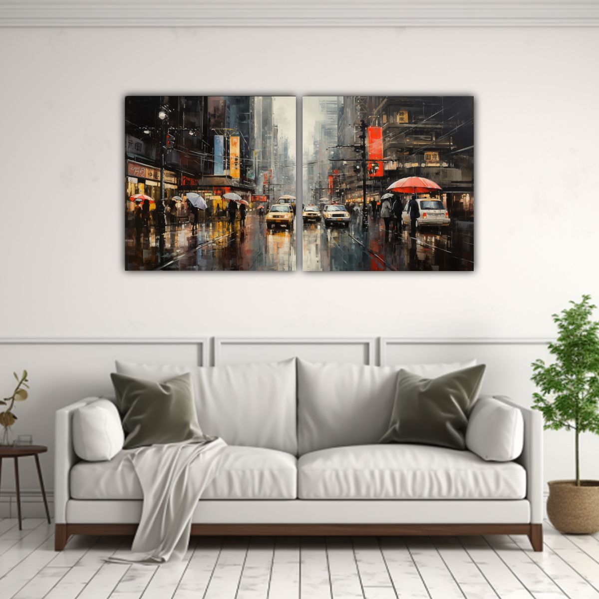 GENERICO - Conjunto De Lienzos Abstractos Exuberantes Representación D 160x80cm