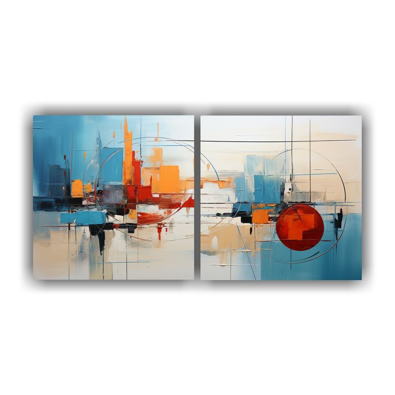 GENERICO - Pintura Abstracta De Alta Calidad En Lienzo Impreso Refinado 160x80cm