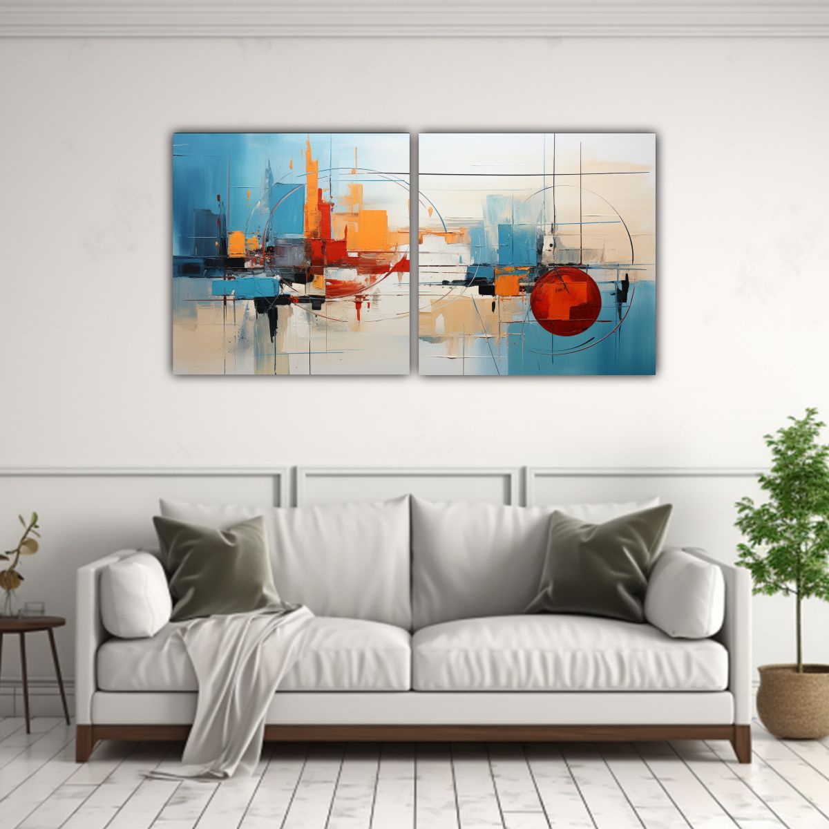 GENERICO - Pintura Abstracta De Alta Calidad En Lienzo Impreso Refinado 160x80cm