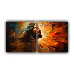 GENERICO - Cuadro Conceptual Enigmático De Cristo Abstracto 160x80cm