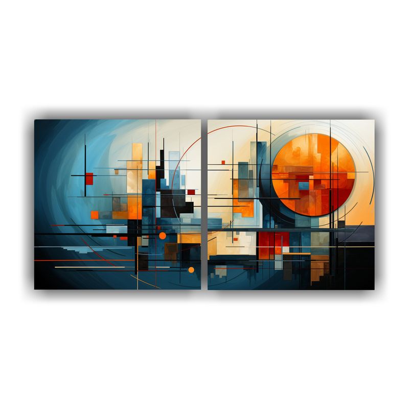 GENERICO - Pintura Abstracta Digital Que Representa El Movimiento Ambie 160x80cm