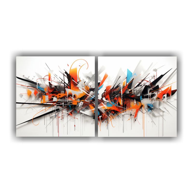 GENERICO - Pinturas Decorativas Estilo Graffiti De Vanguardia En Bastid 160x80cm