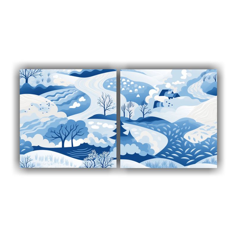 GENERICO - Paisaje Escandinavo Abstracto Duradero Para Decoración De D 160x80cm