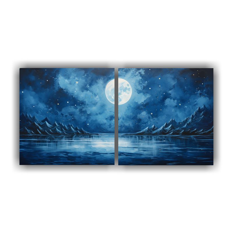 GENERICO - Interpretación Abstracta De La Serenidad De Una Luna 160x80cm