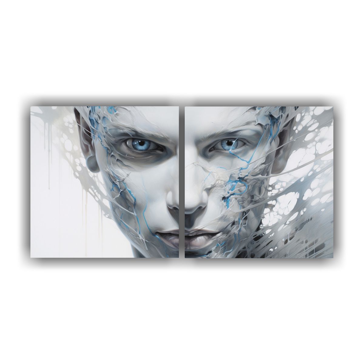 GENERICO - Pinturas Decorativas Vintage Dos Artes Con Contornos Faciale 160x80cm