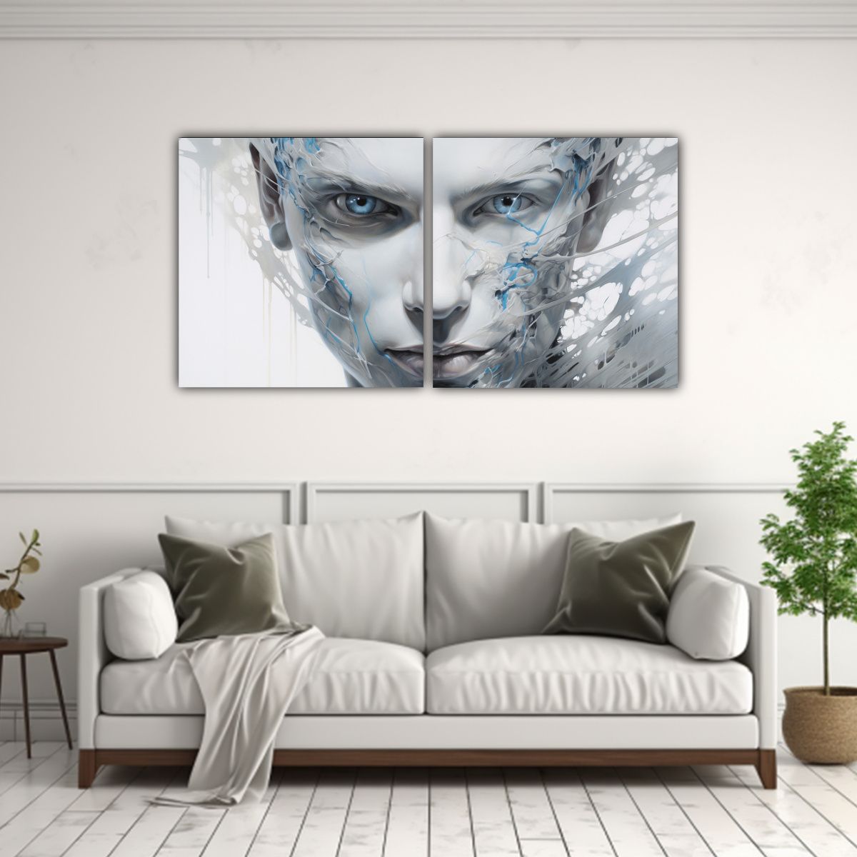 GENERICO - Pinturas Decorativas Vintage Dos Artes Con Contornos Faciale 160x80cm